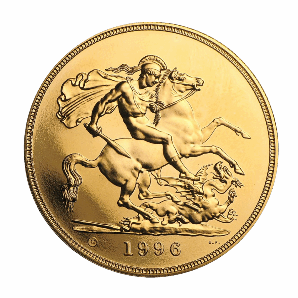 1996 Elizabeth II Five Gold Sovereign Coin
