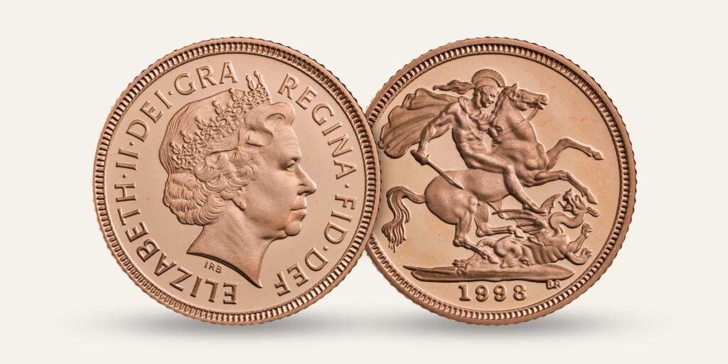 1998 Elizabeth II Double Gold Sovereign Coin