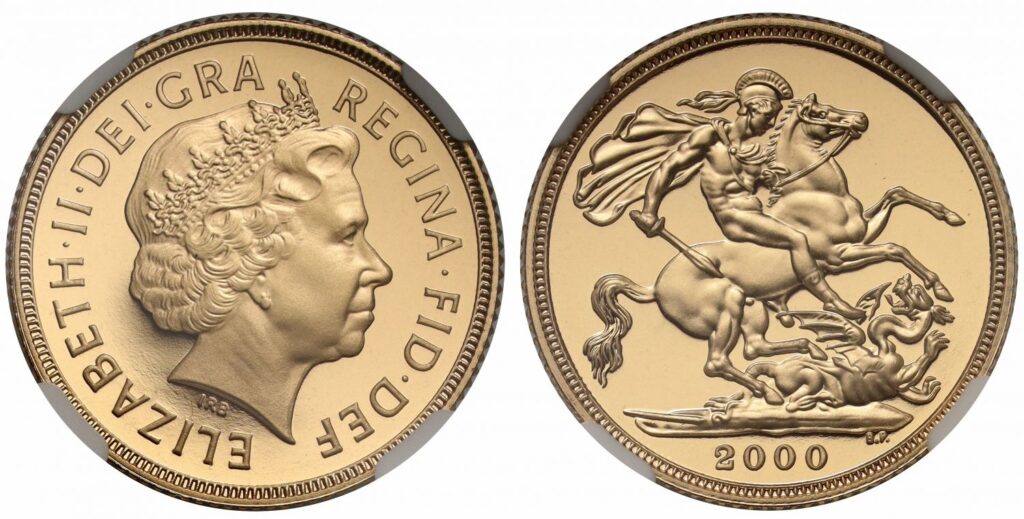 2000 Elizabeth II Double Gold Sovereign Coin