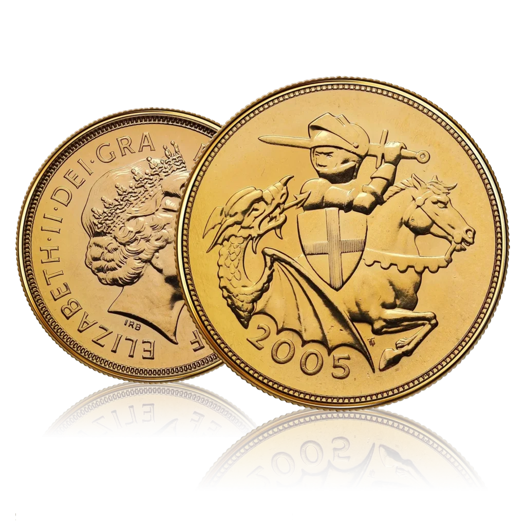 2005 Elizabeth II Five Gold Sovereign Coin