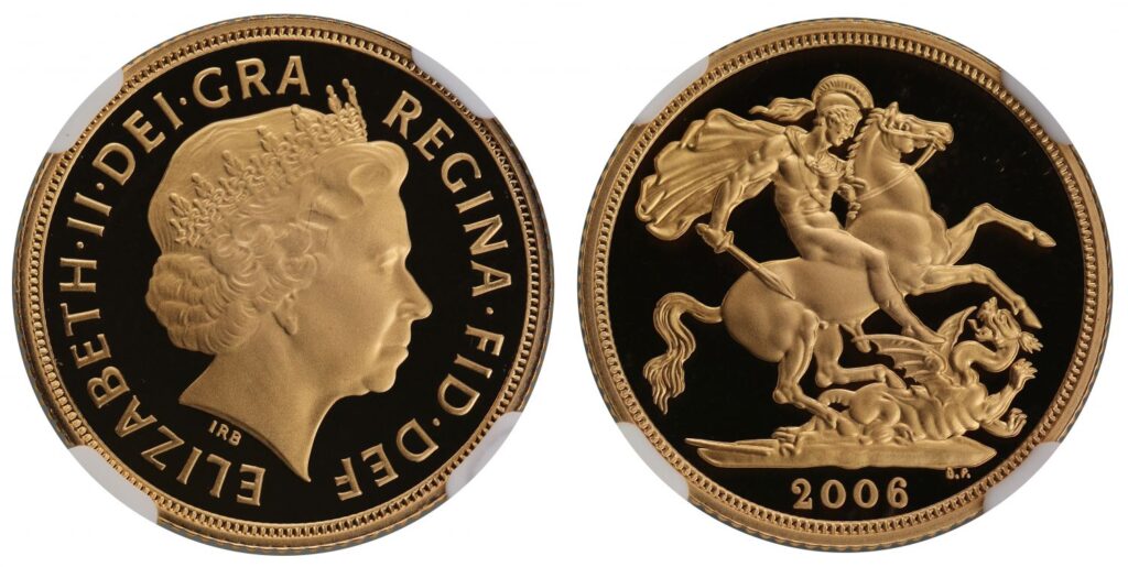 2006 Elizabeth II Five Gold Sovereign Coin