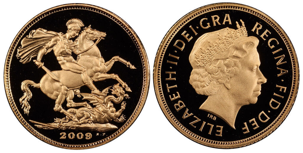 2009 Elizabeth II Five Gold Sovereign Coin