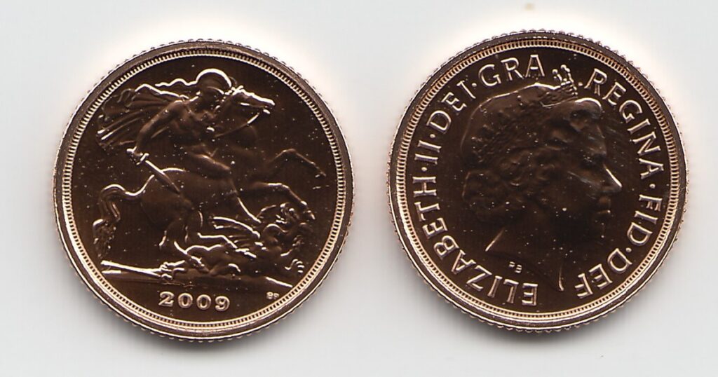 2009 Elizabeth II Quarter Gold Sovereign Coin