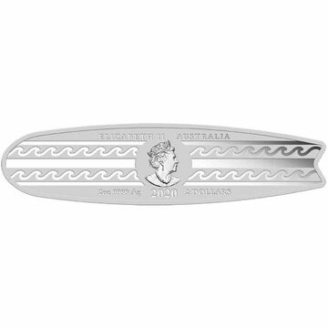 2 Dollars – Elizabeth II (6th Portrait – Surfboard – Silver Coloured)