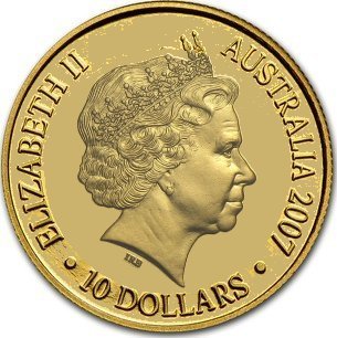 2007 10 Dollars – Elizabeth II (4th Portrait – Year of the Pig – Gold Proof)