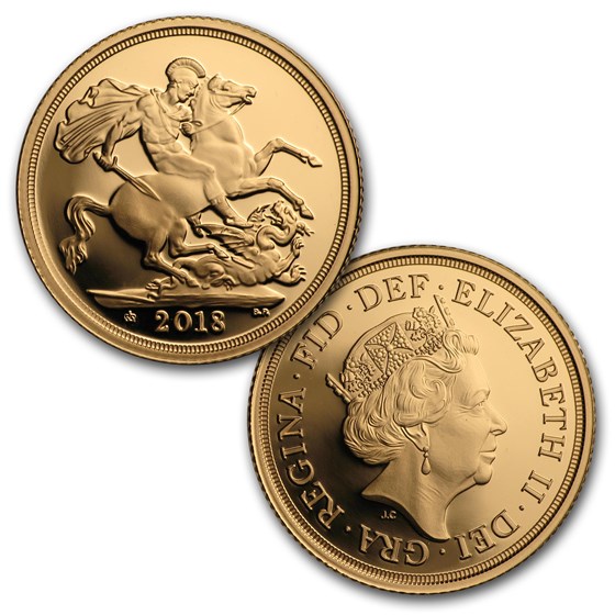 2018 Elizabeth II Five Gold Sovereign Coin