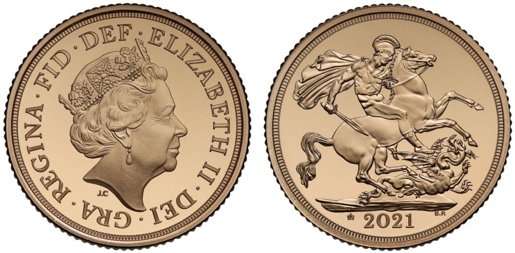 2021 Elizabeth II Five Gold Sovereign Coin