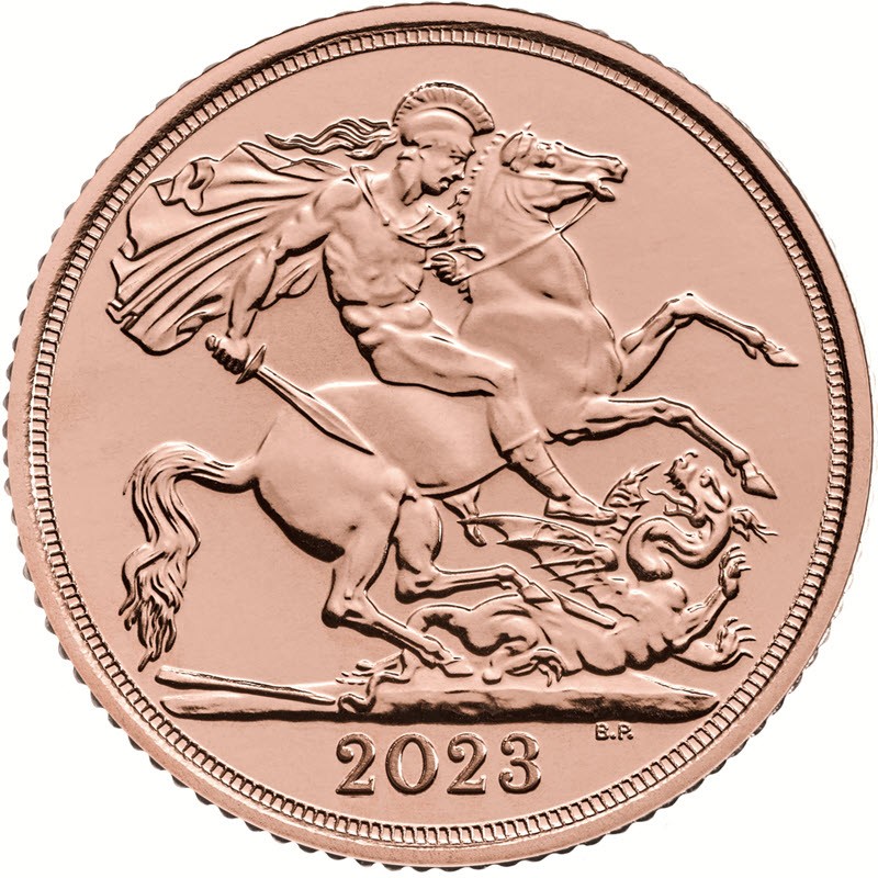 2023 Charles III Half Gold Sovereign Coin