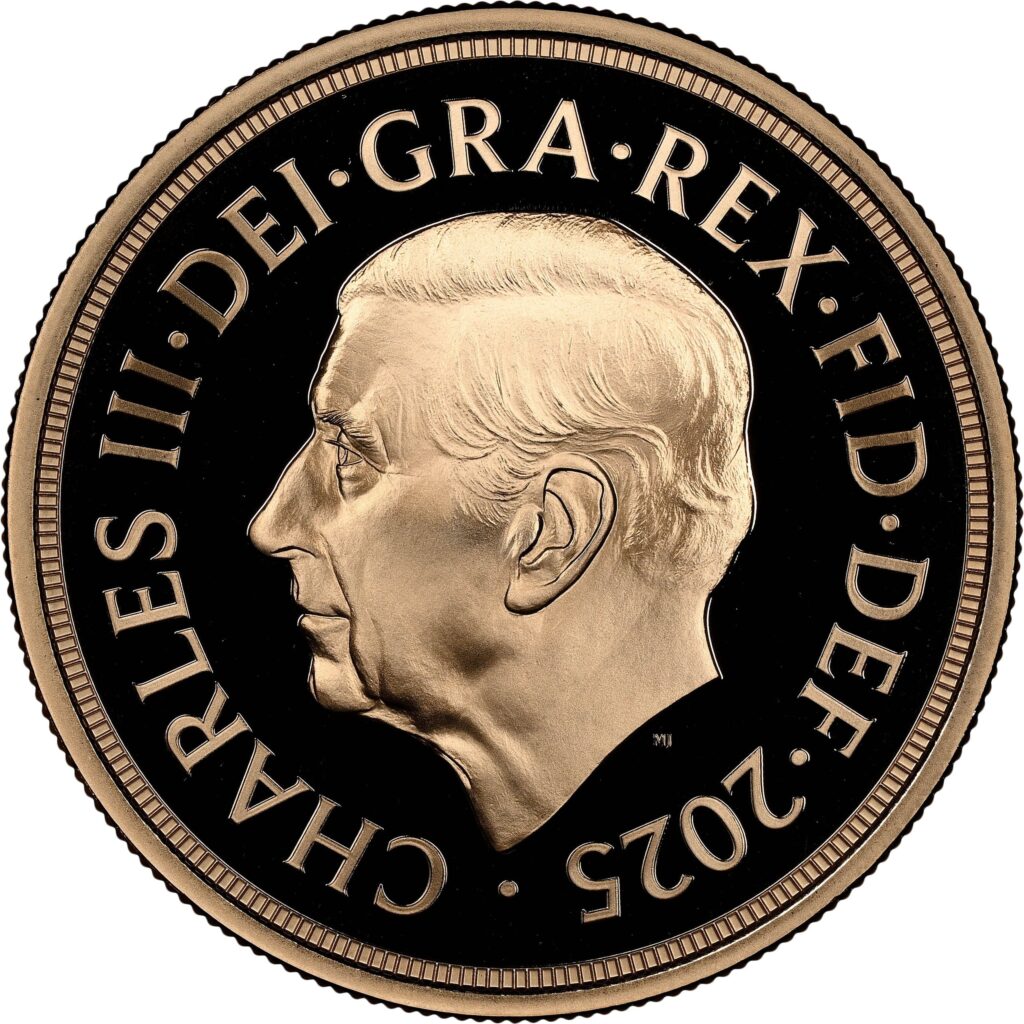 2025 Charles III Five Gold Sovereign Coin