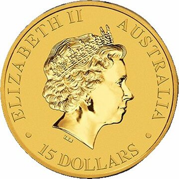 2017 15 Dollars – Elizabeth II (4th Portrait – Kangaroo – Gold Bullion Coin)
