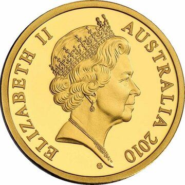 2010 2 Dollars – Elizabeth II (5th Portrait – Gottwald Proof Gold)