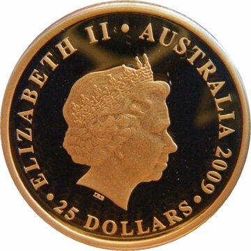 2009 25 Dollars – Elizabeth II (4th Portrait – 2010 FIFA World Cup – Gold Proof)
