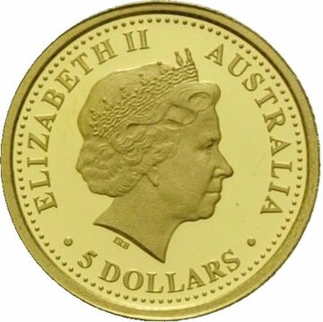 2006 5 Dollars – Elizabeth II (4th Portrait – Sydney Opera House – Gold Proof)
