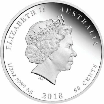 50 Cents – Elizabeth II (4th Portrait – 1918 The Earth Shook)