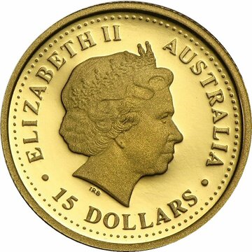 2006 15 Dollars – Elizabeth II (4th Portrait – Koala – Gold Proof)
