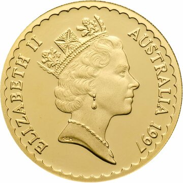 1997 150 Dollars – Elizabeth II (3rd Portrait – Kangaroo Paw – Gold Proof)