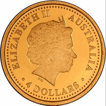 2005 4 Dollars – Elizabeth II (4th Portrait – The Australian Nugget – Gold Proof Coin)