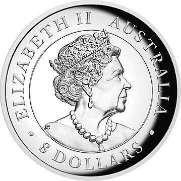 8 Dollars – Elizabeth II (6th Portrait – Koala – Silver Proof – High Relief)