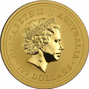 2007 100 Dollars – Elizabeth II (4th portrait – Year of the Pig – Gold Bullion Coin)