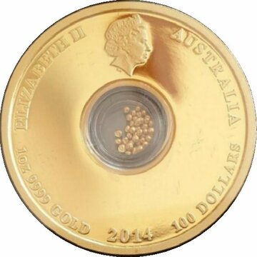 2014 100 Dollars – Elizabeth II (4th Portrait – Treasures of the World – Gold Proof)