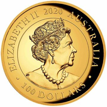 2020 100 Dollars – Elizabeth II (6th Portrait – Australian Swan – Gold Bullion Coin)