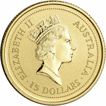 1998 15 Dollars – Elizabeth II (3rd Portrait – Year of the Tiger – Gold Bullion Coin)