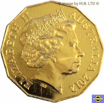 2012 50 Cents – Elizabeth II (4th Portrait – Queens Diamond Jubilee – Gold Proof)