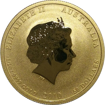 2010 50 Dollars – Elizabeth II (4th Portrait – Year of the Tiger – Gold Bullion Coin)