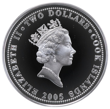 2005 2 Dollars – Elizabeth II (Yellow Crowned Parakeet)