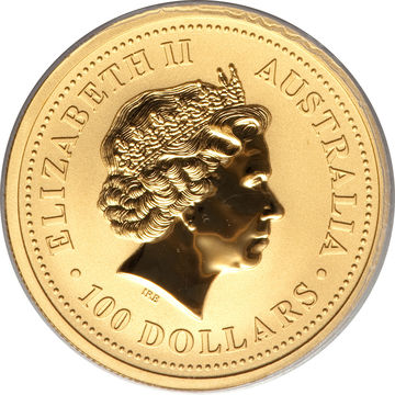 2001 100 Dollars – Elizabeth II (4th Portrait – Year of the Snake – Gold Bullion Coin)