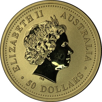 2007 50 Dollars – Elizabeth II (4th Portrait – Lunar Year of the Pig – Gold Bullion Coin)
