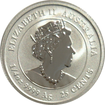 25 Cents – Elizabeth II (6th Portrait – Year of the Ox)