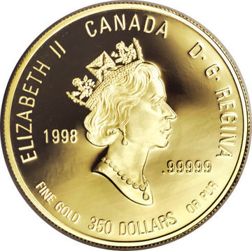 1998 350 Dollars – Elizabeth II (Flowers of Canada’s Coat of Arms)