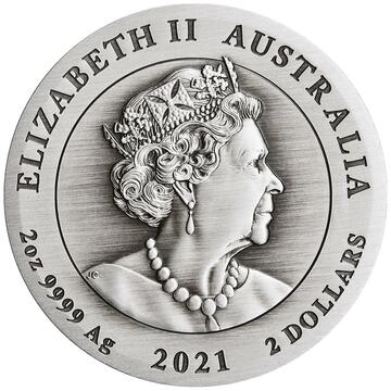 2 Dollars – Elizabeth II (6th Portrait – Year of the Ox – Antique Finish)