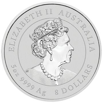 8 Dollars – Elizabeth II (6th Portrait – Year of the Ox – Silver Proof High Relief)