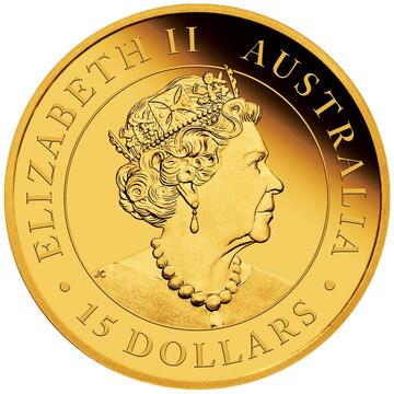 2021 15 Dollars – Elizabeth II (6th Portrait – Kangaroo – Gold Bullion Coin)