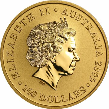 2009 100 Dollars – Elizabeth II (4th Portrait – Kangaroo – Gold Bullion Coin)