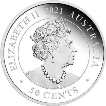 50 Cents – Elizabeth II (6th Portrait – Dreaming Down Under; Joey)