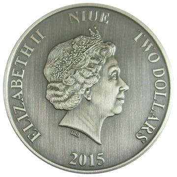 2015 2 Dollars – Elizabeth II (Heroes of Niue)