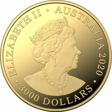 2020 3000 Dollars – Elizabeth II (6th Portrait – Australian Olympic Team)