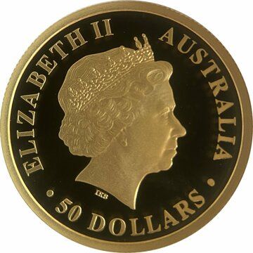 2009 50 Dollars – Elizabeth II (4th Portrait – Kangaroo – Gold Bullion Coin)