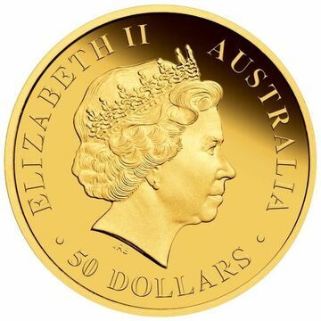 2011 50 Dollars – Elizabeth II (4th Portrait – Great White Shark; Gold Bullion Coin)