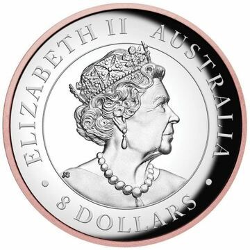 8 Dollars – Elizabeth II (6th Portrait – Koala – Gilded Silver Bullion Coin)