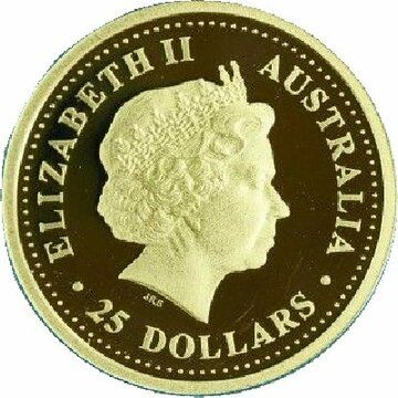 2005-2006 25 Dollars – Elizabeth II (4th Portrait – The Australian Nugget)