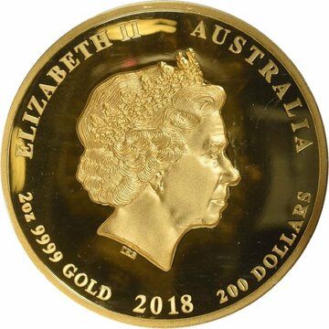 2018 200 Dollars – Elizabeth II (4th Portrait – Dragon and Tiger)