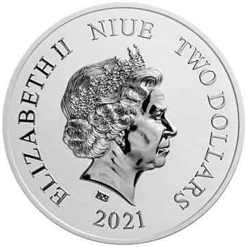 2021 2 Dollars – Elizabeth II (Mickey Mouse Christmas)