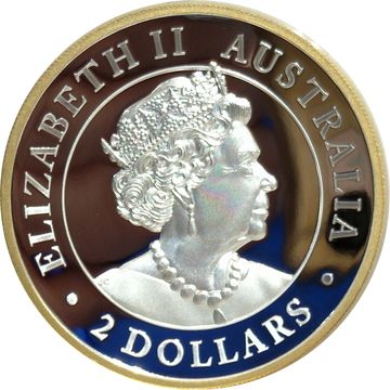 2 Dollars – Elizabeth II (6th Portrait – Kookaburra – Silver Proof – High Relief)