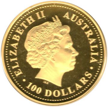 2004 100 Dollars – Elizabeth II (4th Portrait – Australian Nugget – Gold Bullion Coin)