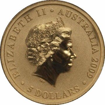 2009 5 Dollars – Elizabeth II (4th Portrait – Kangaroo – Gold Bullion Coin)
