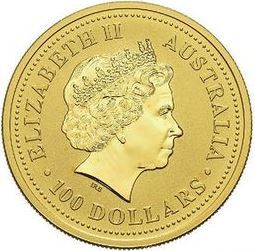 2001-2002 100 Dollars – Elizabeth II (4th Portrait – Kangaroo – Gold Bullion Coin)